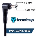 CARGADOR PORTATIL ASUS 19V 2.37 AMP 4.0* 1.35 MM HOMOLOGADO