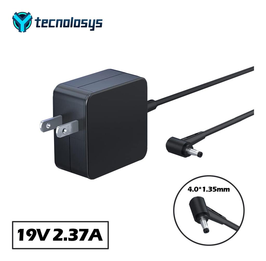 CARGADOR PORTATIL ASUS VIVOBOOK 19V 2.37 AMP 4.0*1.35MM TIPO ORIGINAL