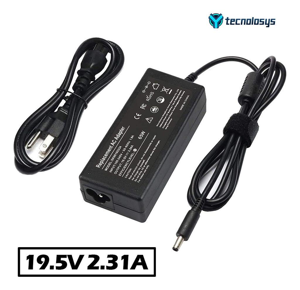 CARGADOR PORTATIL DELL 19.5V 2.31 AMP 4.5*3.0MM HOMOLOGADO