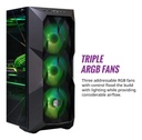 Chasis Cooler Master Masterbox TD500 mehs Negra 3 ARGB Fan