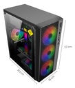 CHASIS JYR GAMER HONOR JX100 4 FAN RGB VIDRIO
