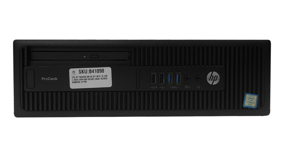 CPU HP PRODESK 600 G2 SFF INTEL I3 6100 3.70GHZ DDR4 8GB SOLIDO 240GB LICENCIA WINDOWS 10 PRO