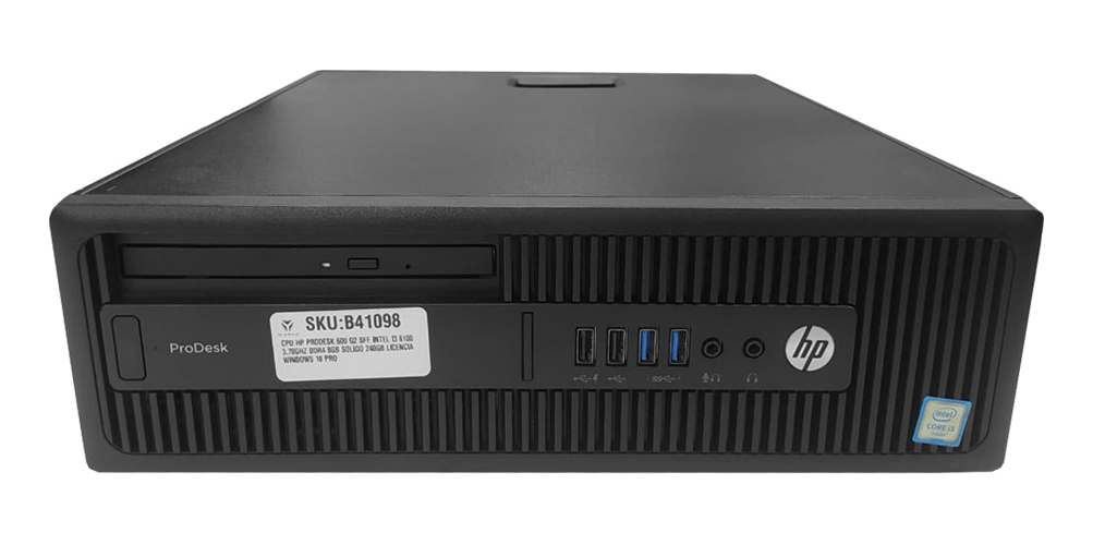 CPU HP PRODESK 600 G2 SFF INTEL I3 6100 3.70GHZ DDR4 8GB SOLIDO 240GB LICENCIA WINDOWS 10 PRO