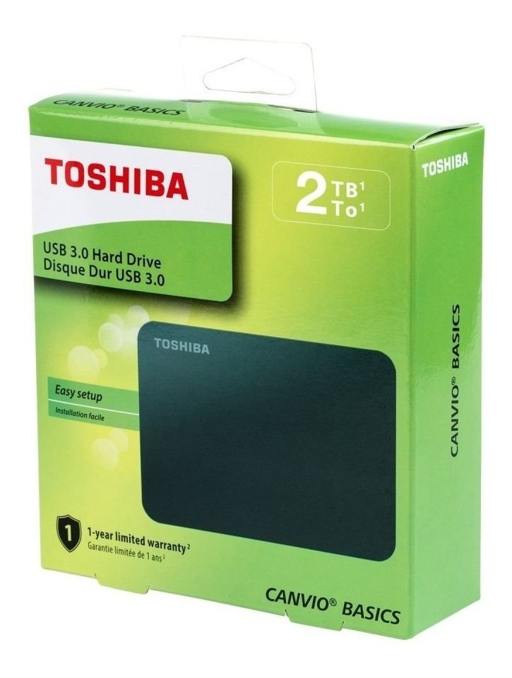 Disco Externo Toshiba Canvio Basics 2TB 3.0, Black