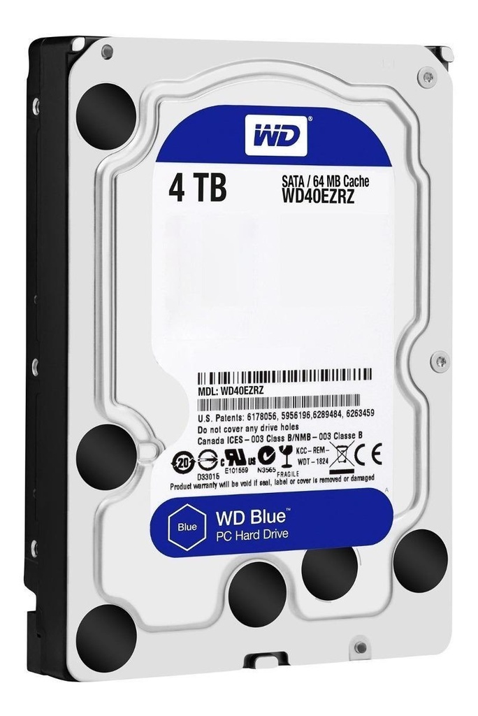 Disco Duro HDD 4TB  Western Digital WD Blue