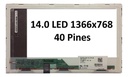 PANTALLA PORTATIL LED 14.0 PUL 40 PINES NORMAL
