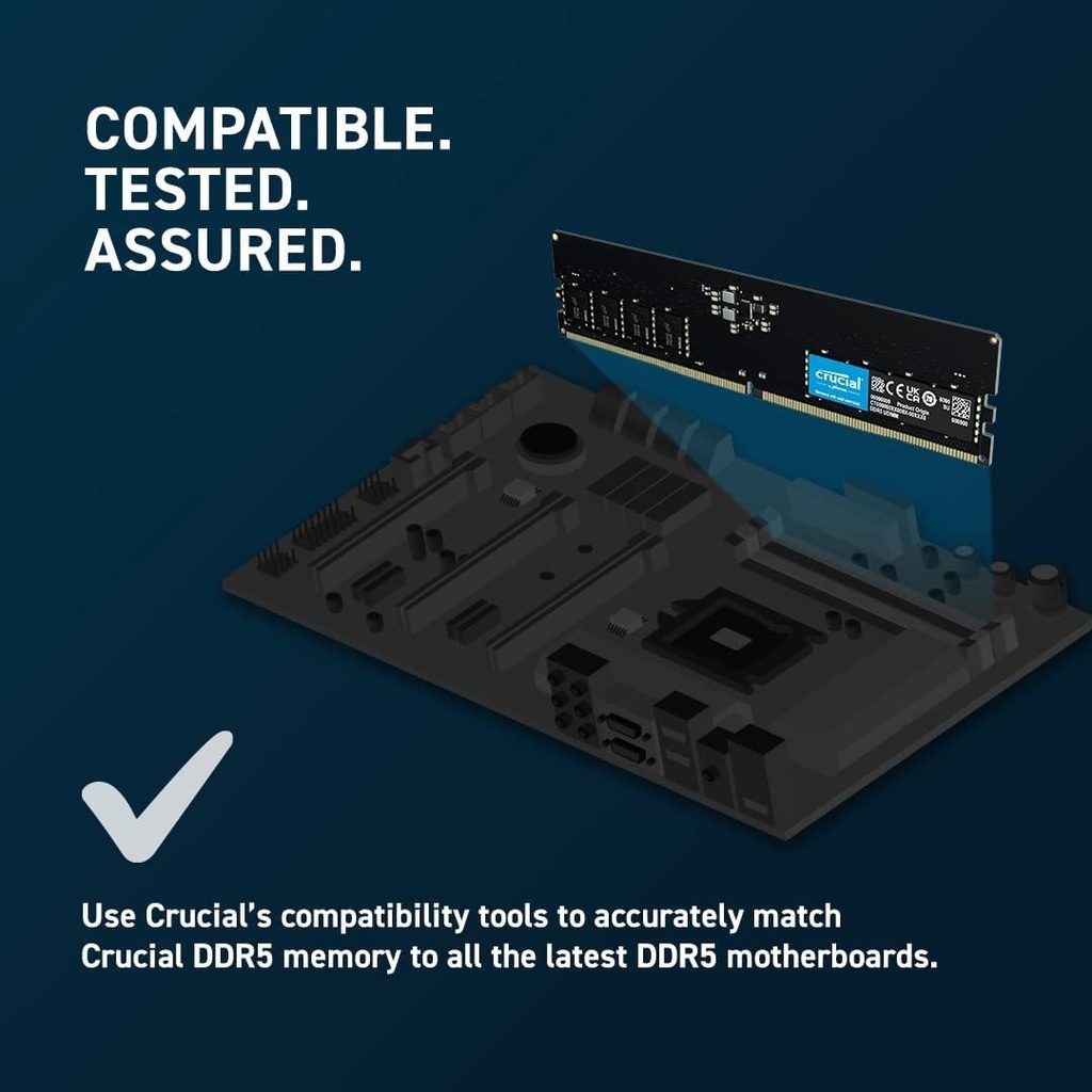 MEMORIA RAM PC 8GB DDR5 4800 MHz CL40 CRUCIAL