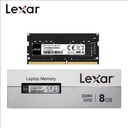 RAM PORTATIL DDR4 8GB 3200MHZ LEXAR  MODELO: LD4AU008G-R3200USST