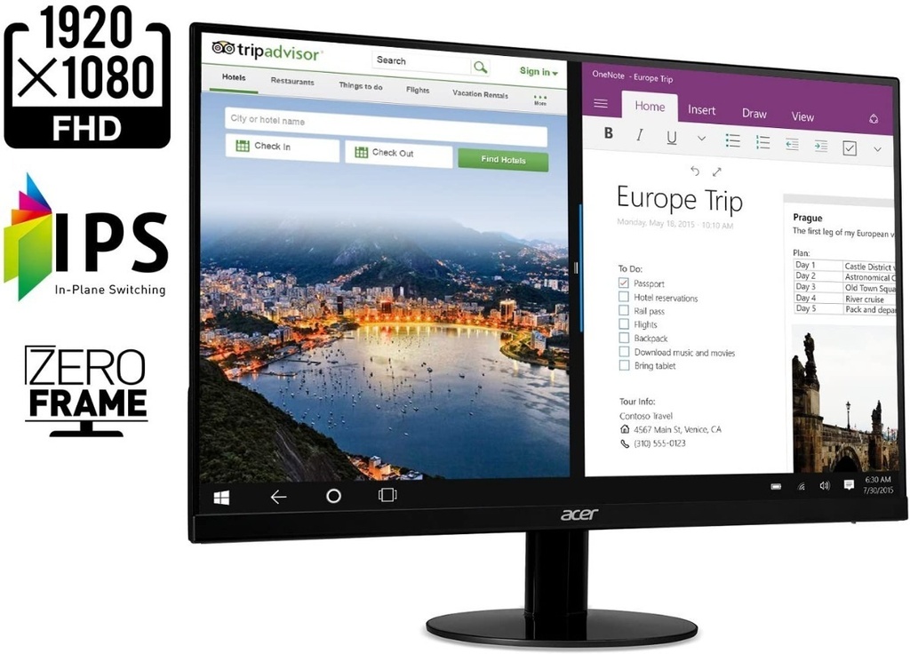 Monitor Acer SB220Q bi 21.5" Sin marco IPS Alta Definición