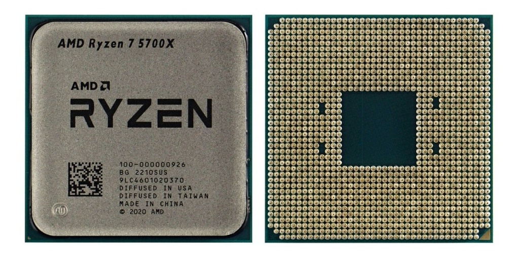Procesador AMD 5700X 8 núcleos, procesador de escritorio desbloqueado de 16 hilos