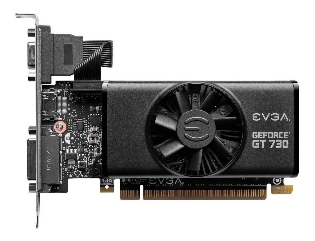 TARJETA VIDEO EVGA GT 730 GDDR5 2GB MODELO: 02G-P3-3733-KR