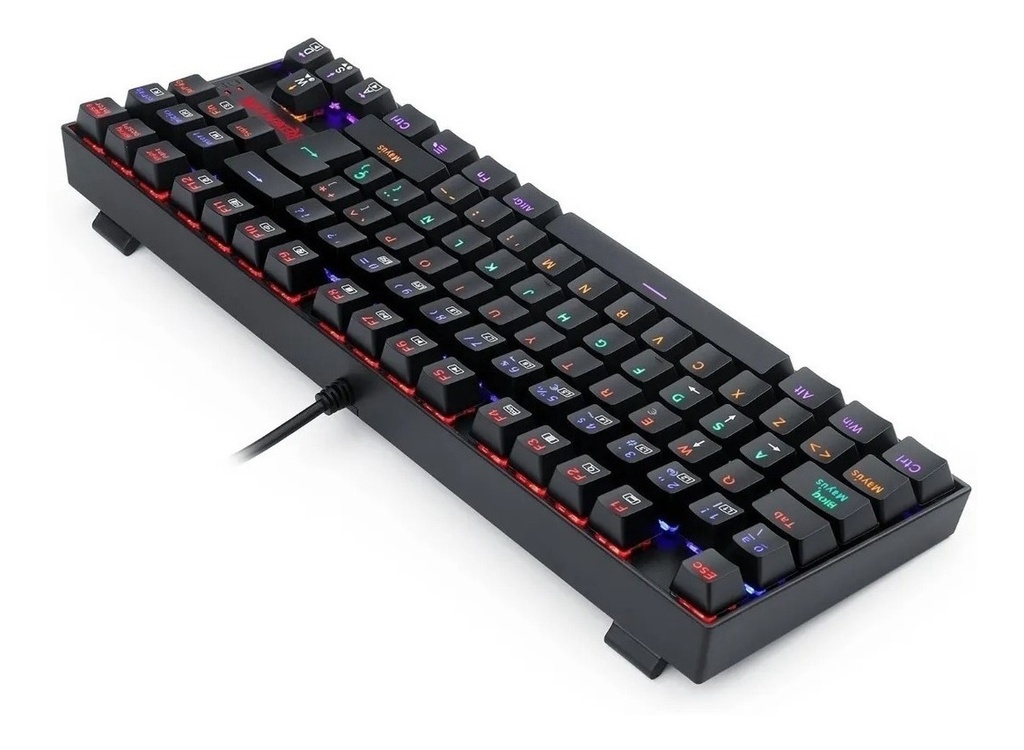 Teclado gamer Redragon Kumara K552 inglés US RAINBOW Red Switches