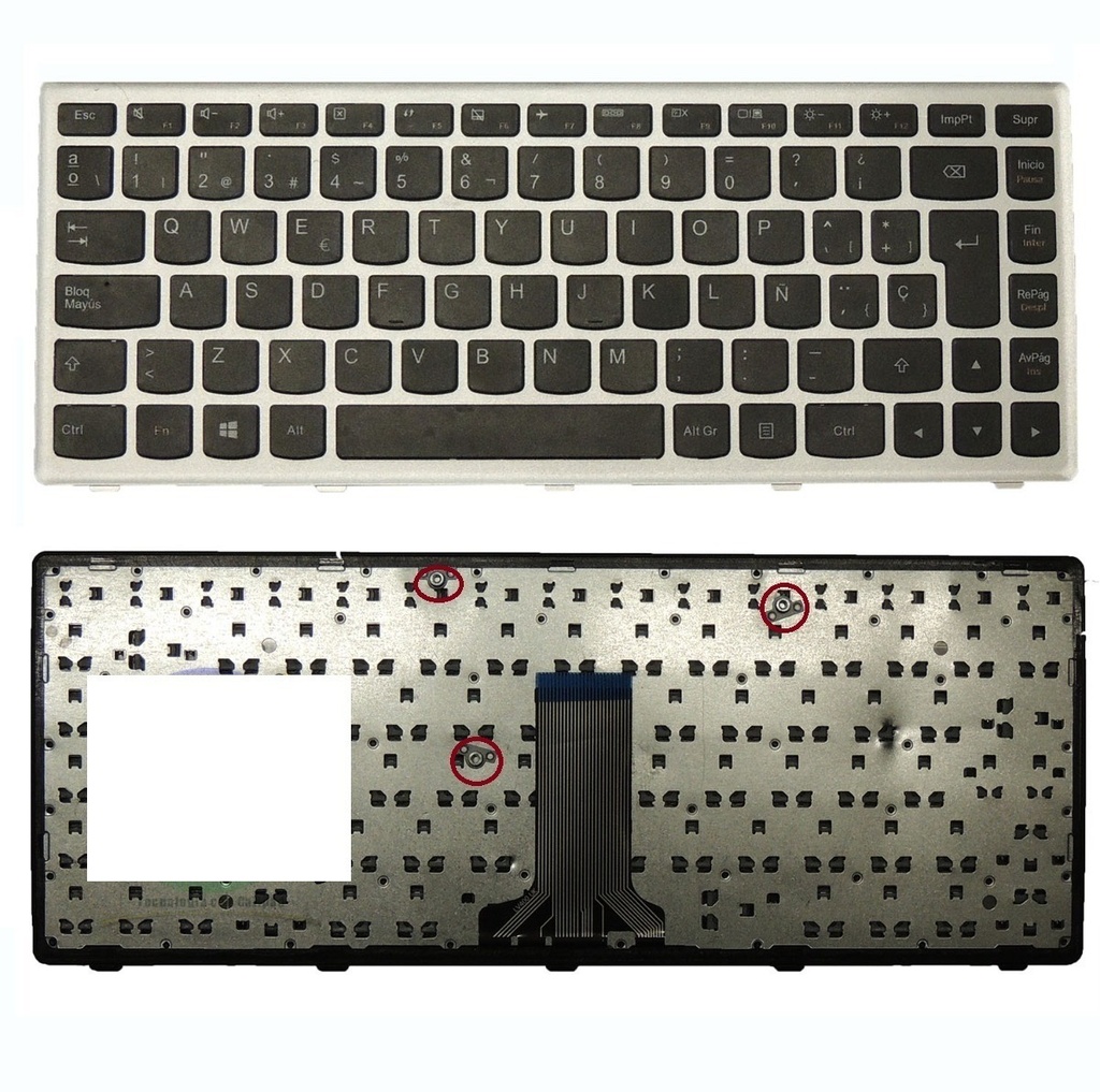 Teclado Portátil Lenovo G400S / FLEX 14 / N410 GRIS