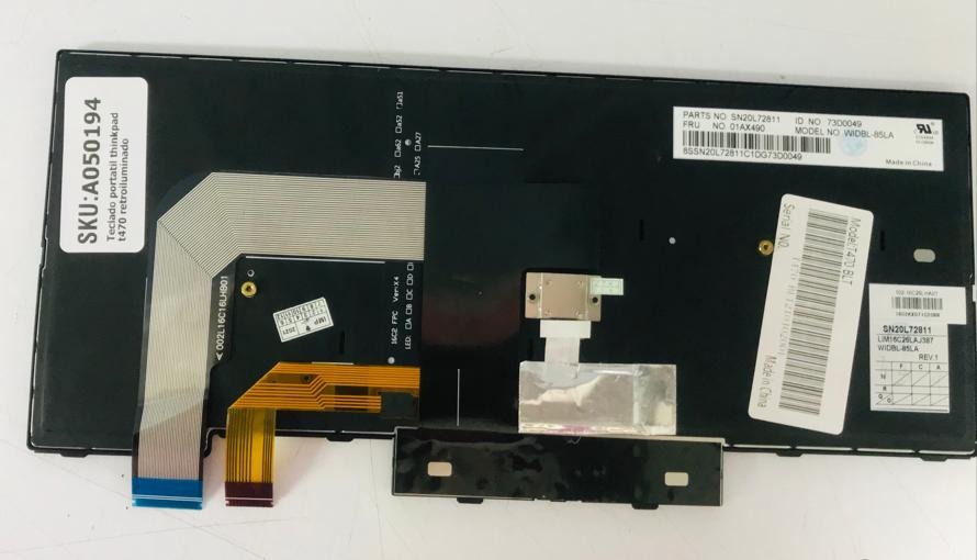 TECLADO PORTATIL THINKPAD T470 T480 RETROILUMINADO