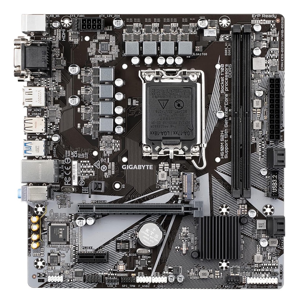 Board Gigabyte H610M S2H LGA1700 DDR5 Intel 12th