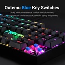 Teclado Redragon K551 mecánico RGB LED retroiluminado Swichet azules Gaming PC