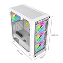 CHASIS JYR JX110 BLANCO ULTIMATE GAMER PRO 4 COOLERS ARGB