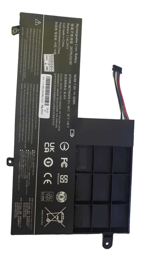 BATERIA PORTATIL LENOVO YOGA L14L2P21 L14M2P21 500-14ISK S41-70 S41-75  S41-70AM-IFI S41-35  2ICP6/54/90  7.6V 30Wh
