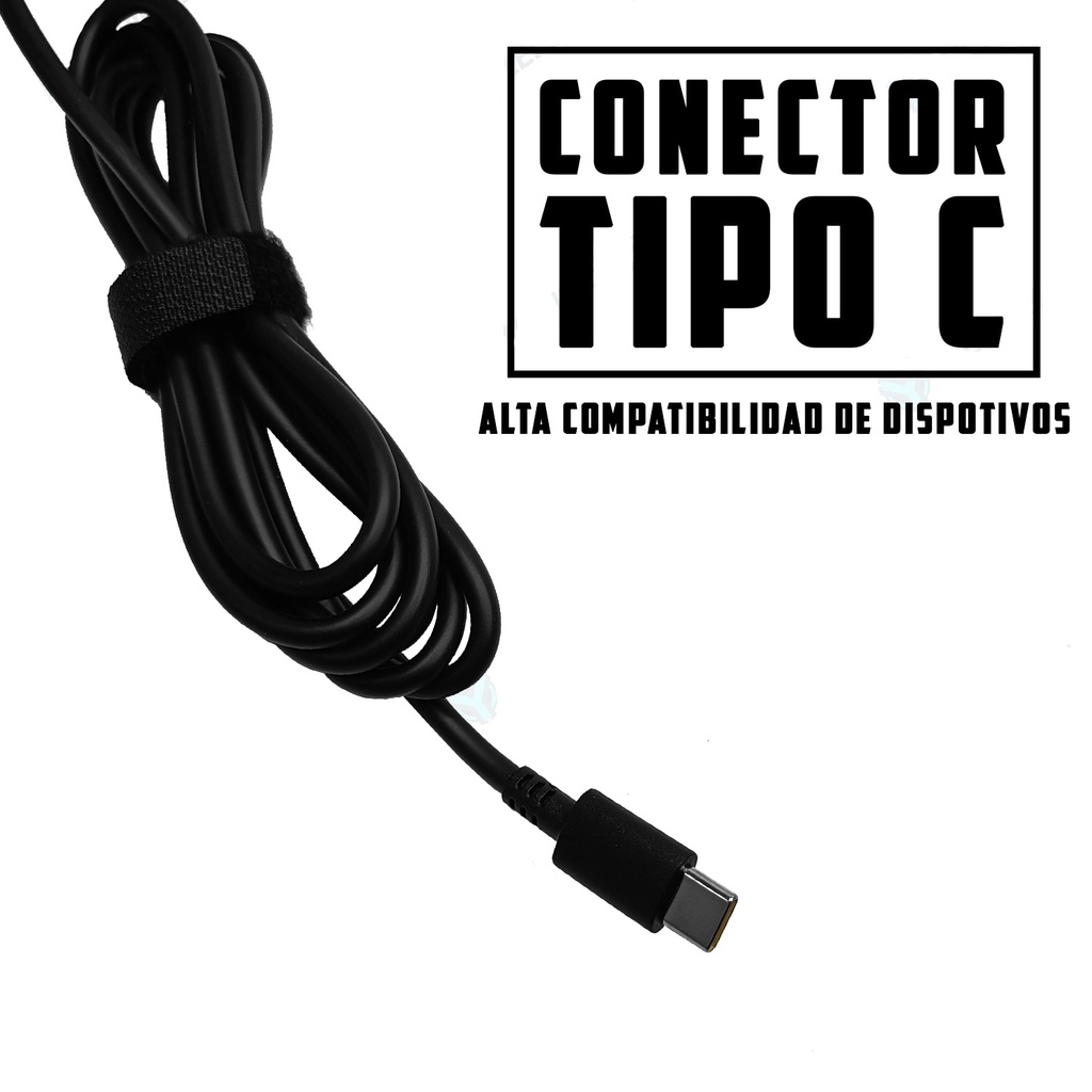 CARGADOR TIPO C 65W 20V 3.25AMP 15V 3AMP 12V 3AMP 9V 3AMP 5V 3AMP 3.2AMP