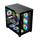 CHASIS GAMER DARNESS JX126 NEGRO / 6 COOLERS ARGB