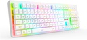 Redragon K509 Pro Teclado inalámbrico para juegos, 2.4G y teclado Bluetooth, retroiluminado RGB con 104 teclas