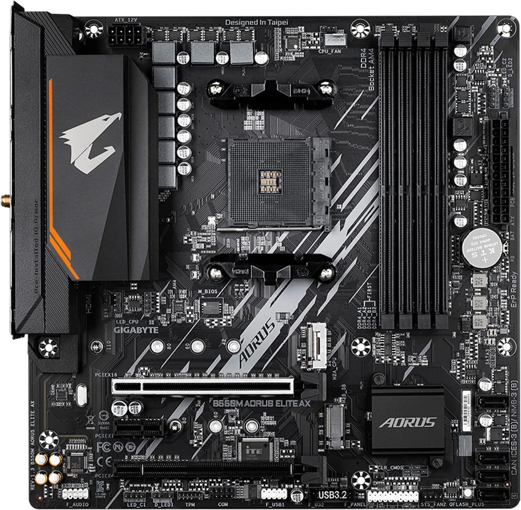 BOARD GIGABYTE B550M AORUS ELITE AX WIFI DDR4 SOCKET AM4 PCIe 4.0