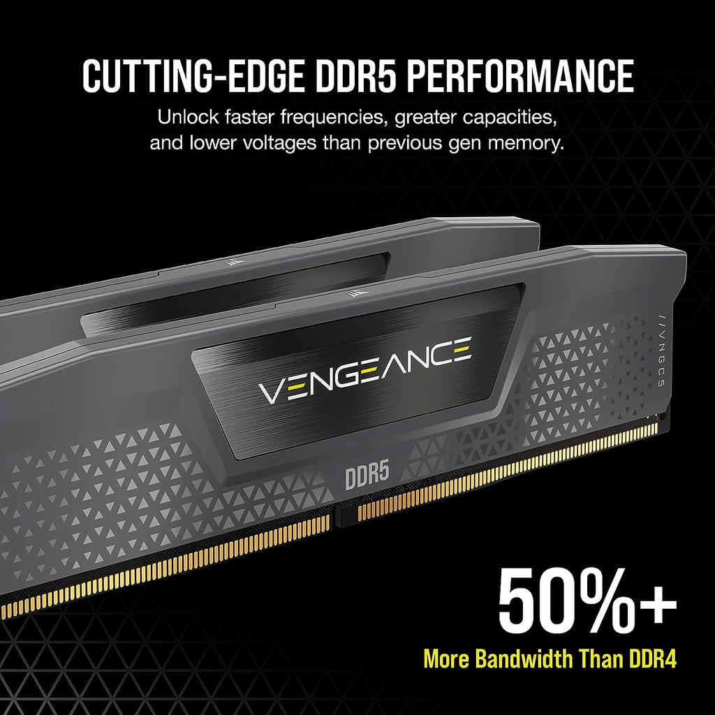 CORSAIR VENGEANCE DDR5 RAM 32 GB (2 x 16 GB) 6000 MHz CL36 AMD EXPO CMK32GX5M2E6000Z36iCUE