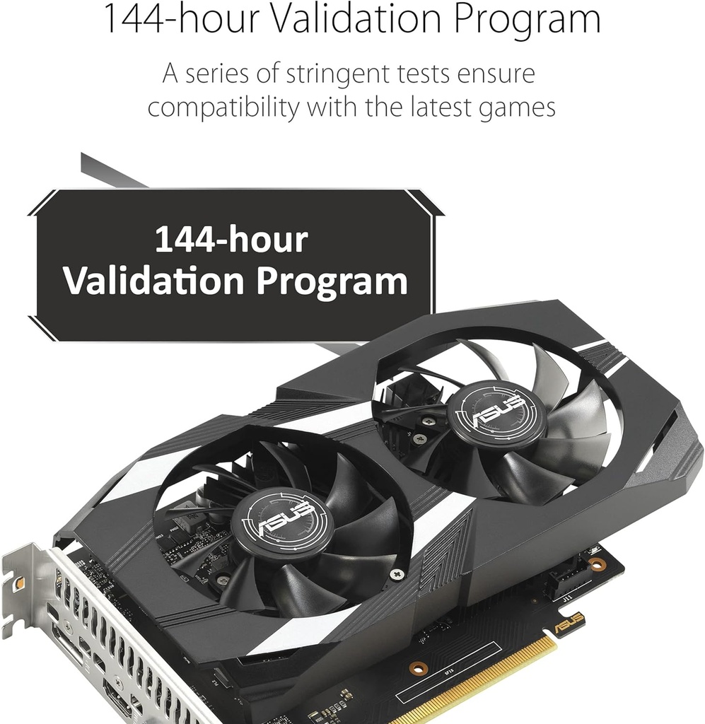 ASUS Dual GeForce® GTX 1650 V2 OC Edition 4 GB GDDR6 (PCIE 3.0, memoria GDDR6 de 4 GB