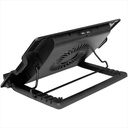 BASE PORTATIL 1 VENTILADOR PLEGABLE NEGRO MOD:638B