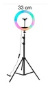 ro De Luz Rgb Led Flash 33 Cm Fotografía Selfie + Trípode Color de la estructura Negro 5