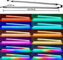 Tira LED RGB direccionable para PC, tira magnética ARGB de arco iris difusa de 2 x 15.7 pulgadas para Aura SYNC de 5 V, 3 pines, fusión Gigabyte RGB, sincronización de luz mística MSI