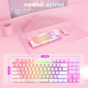 Combo Gamer Teclado y Mouse G26-CW905 Pink Mecánico Onikuma