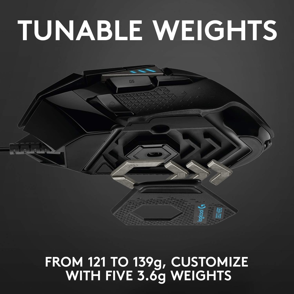 Mouser Gamer G502 Hero Logitech 25600 ppp RGB