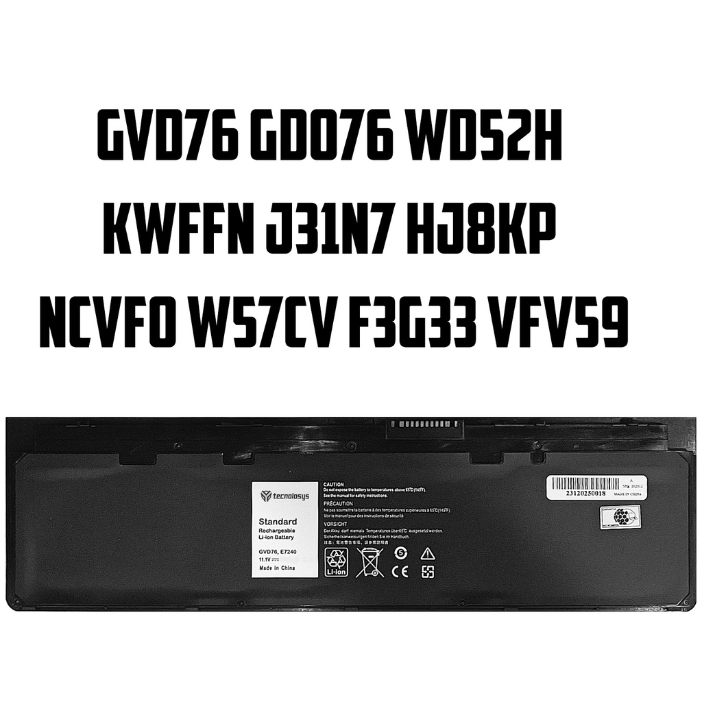 Bateria para portatil Dell E7240 E7250 KWFFN WD52H 11.1V