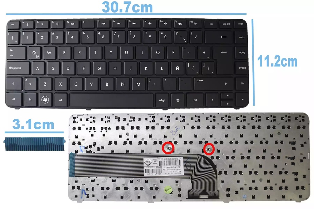 Teclado Portatil Hp DV4-4000 / DM4-3000 / NEGRO
