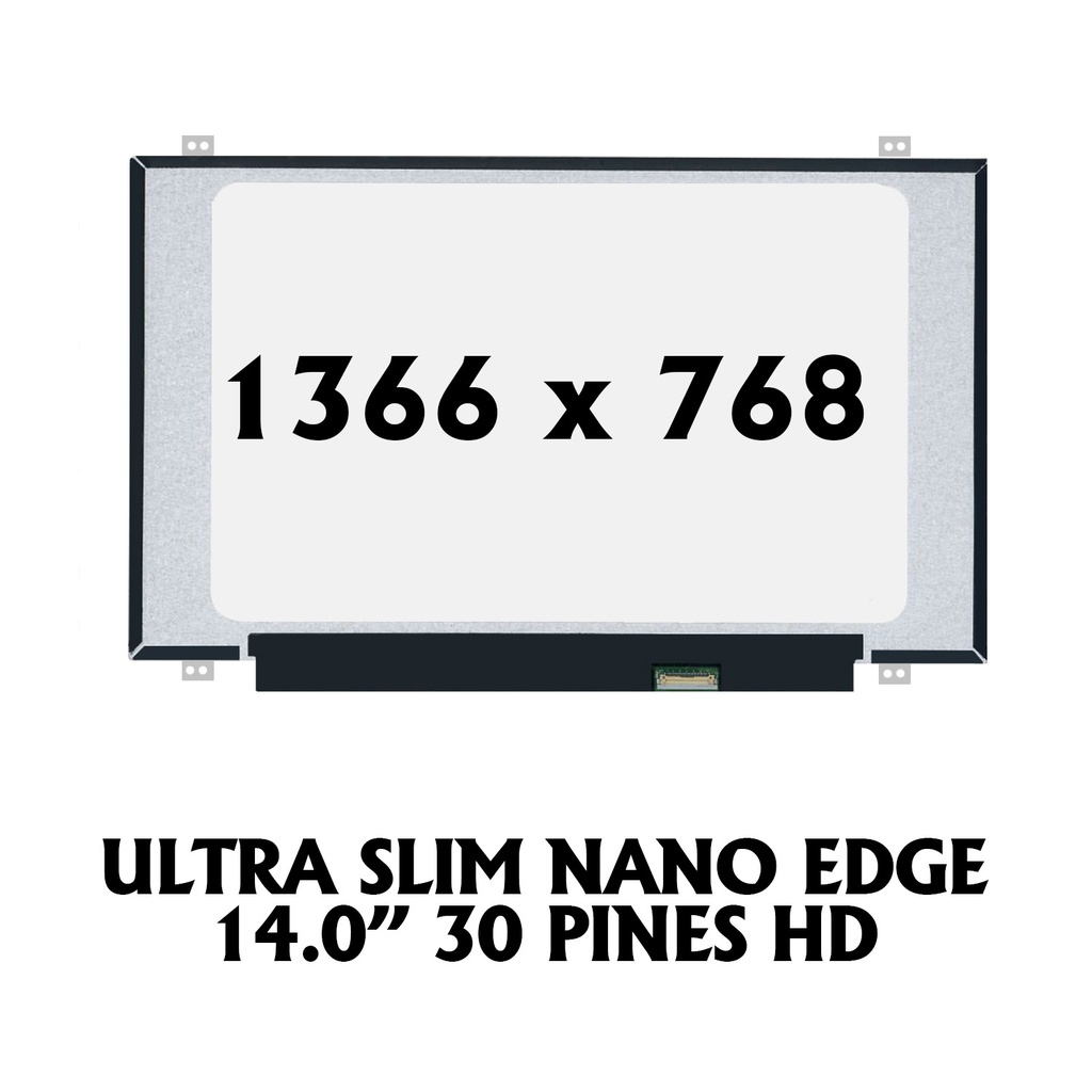 PANTALLA PORTATIL LED ULTRA SLIM 14.0 PUL 30 PINES NANO EDGE HD CON SOPORTES