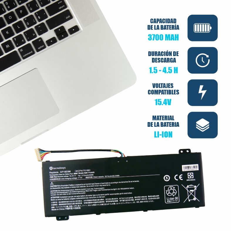 BATERIA ACER NITRO AN515-55 AN515-54 AP18E7M AP18E8M