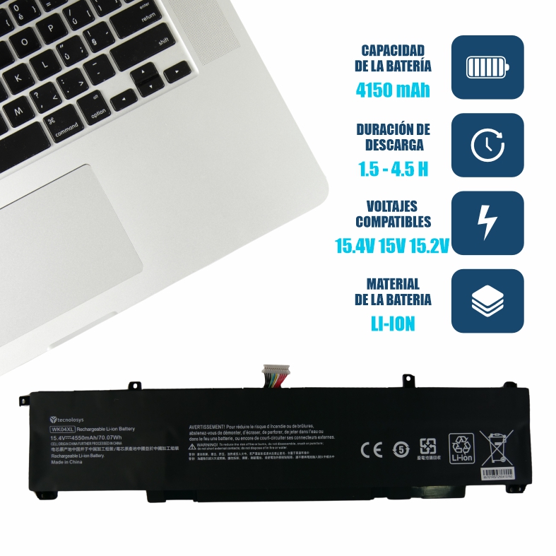 Bateria Hp Omen 16-b 16-c HP Victus 16-e 16-d 15-f WK04XL
