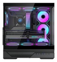 chasis Gamer Iceberg Crystal Gx Black 7 Ventiladores Argb Usb C Negro