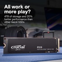 DISCO SSD M.2 PCIe 4.0 NVME 500GB P310 6,600 MB/s CRUCIAL