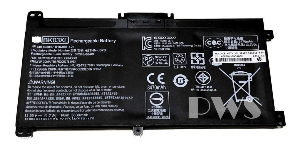 Batería Hp BK03XL / X360 / 14-M / 14-BA