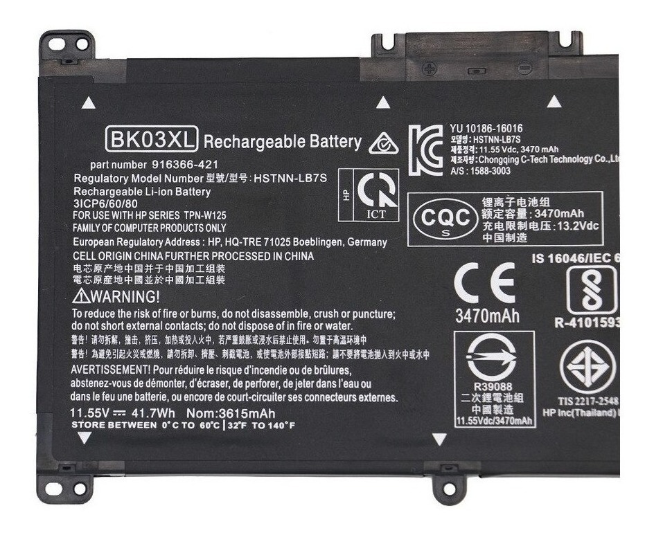 Batería Hp BK03XL / X360 / 14-M / 14-BA