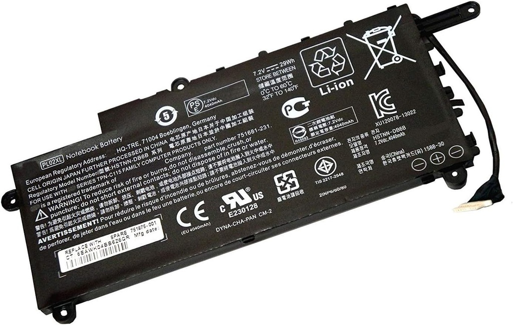 Batería HP PL02XL11-n010dx  11-n011dx  11-n012dx  11-n014tu