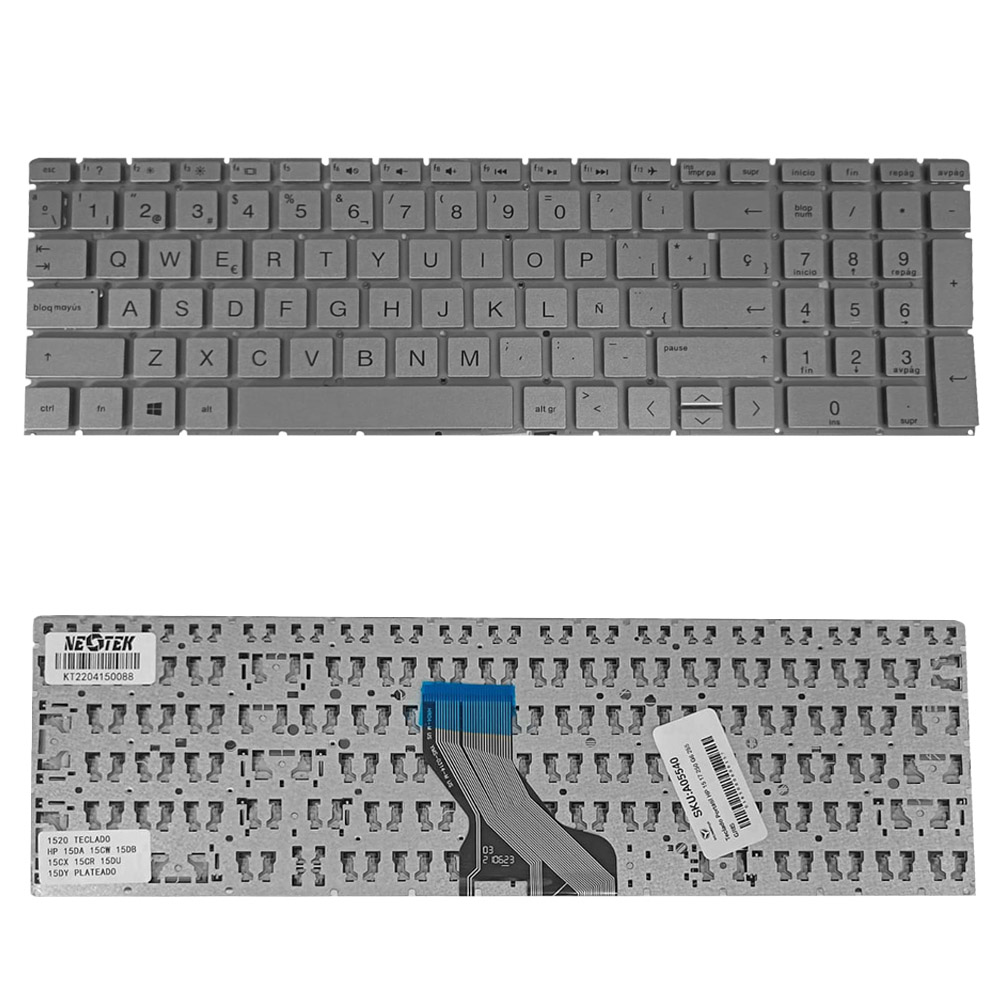 Teclado Portatil Hp 15-CW 15-CC 15-DA 15-CB 15-DY 15-CD 15-DB 15-BR PLATEADO