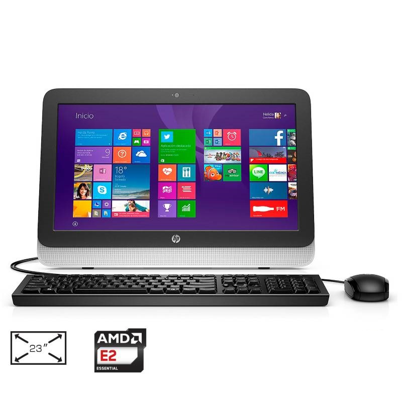 TODO EN UNO HP 23-R015LA AMD E2-6110 APU 1.50GHZ RAM DDR3 6GB SOLIDO 240GB LED 23 PULG