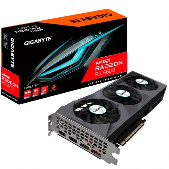 TARJETA DE VIDEO AMD RADEON RX 6600 3FAN 8GB GDDR6