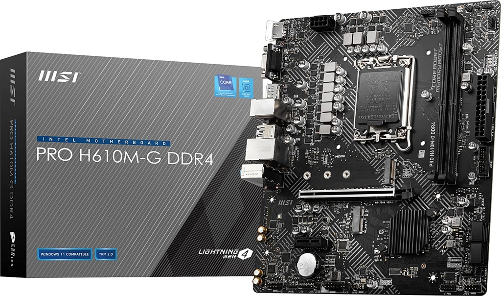 BOARD MSI PRO H610M-G DDR4 INTEL LGA 1700 12THA GEN