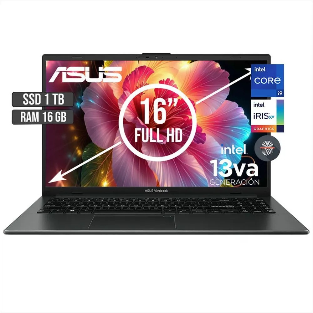 PORTATIL ASUS X1605VA-MB575 INTEL CORE I9 13900H RAM 16 GB NVME 1TB 16 PULG