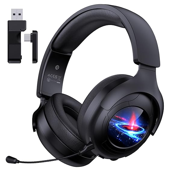 Auriculares inalámbricos Captain 2.4 GHz, Bluetooth 5.3 con micrófono con cancelación de ruido