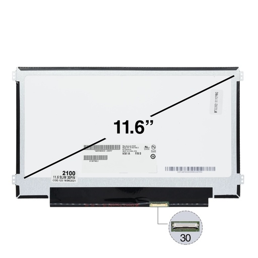 [B00184] PANTALLA PORTATIL SLIM 11.6 PUL 30 PINES CON GUIAS